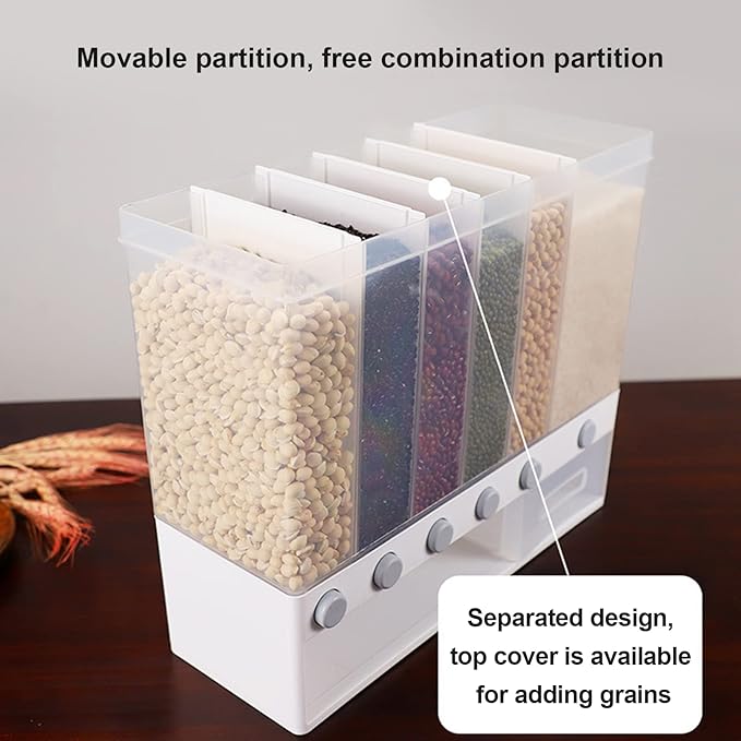 DISPENSADOR DE ALIMENTOS SECOS - 6 EN 1