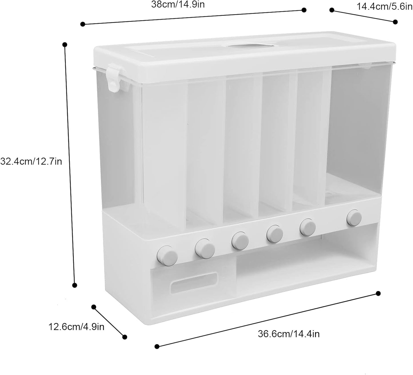 DISPENSADOR DE ALIMENTOS SECOS - 6 EN 1