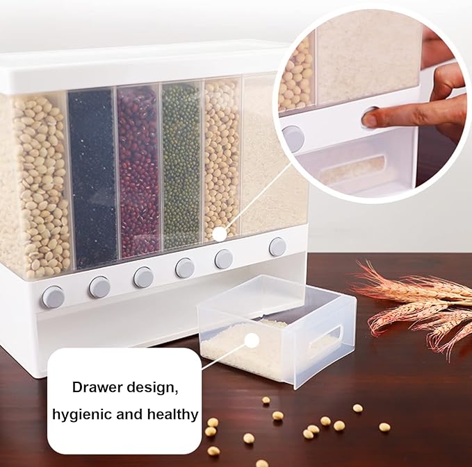 DISPENSADOR DE ALIMENTOS SECOS - 6 EN 1